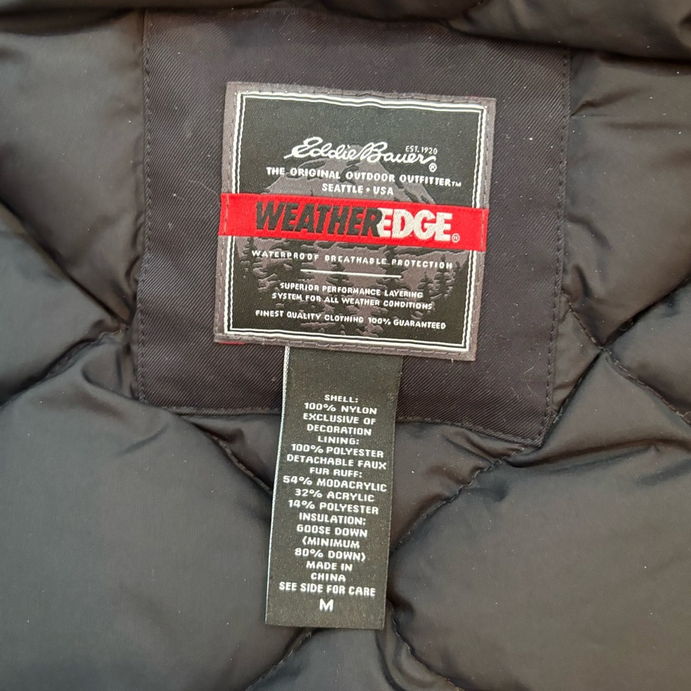 Eddie Bauer weatheredge down parka (black, m) - Picture 5 of 5